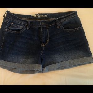 Dark Wash Jean Shorts w/cuff